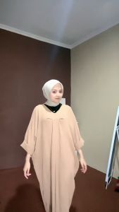 (GRATIS ONGKIR) Dress Kaftan Crinkle Airflow Premium