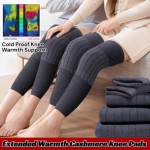 Cashmere Knee Pads Winter Extended Warmth Joint Cold Proof Sports Elastic Compression Non-Slip Knee Warmth Support