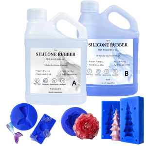 ชุดทําแม่พิมพ์ยางซิลิโคนเหลว 32 ออนซ์ - การบ่มอย่างรวดเร็ว ปลอดสารพิษ ทนความร้อนสําหรับการหล่อเรซิน สบู่ ขี้ผึ้ง งานฝีมือ (25A)
