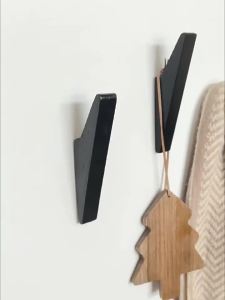 Natural Wood Clothes Hanger Wall Mounted Coat Hook Decorative Key Holder Hat Scarf Handbag Storage Hanger Bathroom Rack Hook