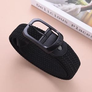 Mens Belt Casual Woven Elastic Belt Outdoor Sports Womens Belt No Need for Punching Climbing Work Belt For Men Women Fashion