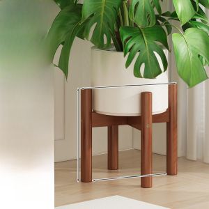 Small Floor Standing Balcony Plant Stand Living Room Flower Stand Green Ivy Succulent Plant Pot Rack Modern Simple Style Bamboo