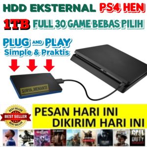Hardisk EKSTERNAL PS4 HEN 1TB / HDD EKSTERNAL FULL GAME GAME FAVORITE PLUG n PLAY Simple dan Praktis