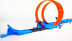 Little Buddy Hot Wheels Race Track Car Set Hotwheel Thomas Train Model Toys Kids Catapult Rail Racing Cars DIY Assembled Railway Kits Educational Birthday Gift for Boys Children Toy