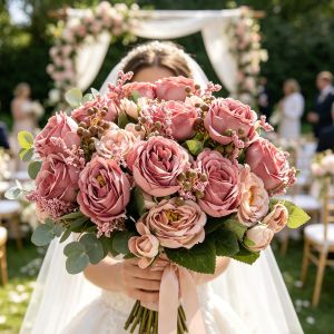 Artificial Flowers Peony Home Room Wedding Brial Bouquet Decora Festival Garland Material Diy Gift Yard Box Silk Roses Accessory