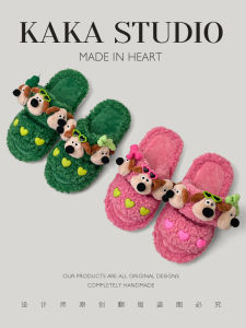 Dép Đi Trong Nhà Đế Bằng Mùa Đông Chống Trượt Cho Cặp Đôi Đế Mềm Lông Cừu Dễ Thương Hoạt Hình Dép Đi Trong Nhà Cho Nữ Dép Đi Trong Nhà