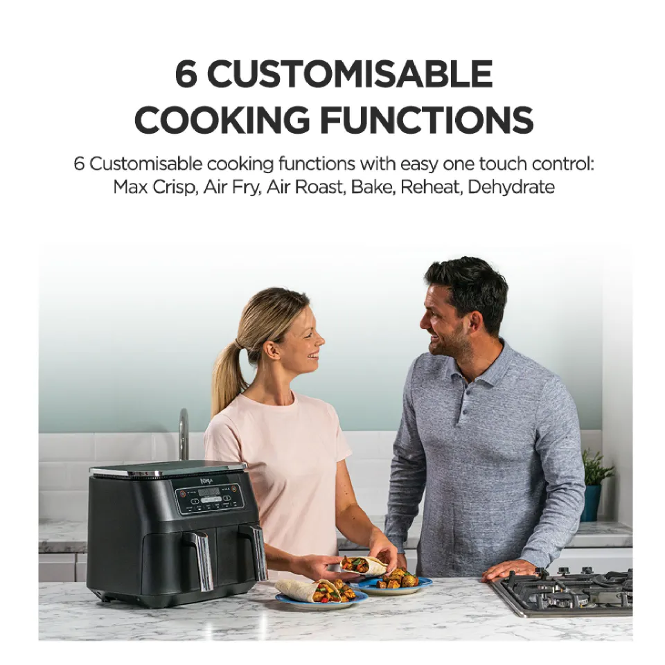 Ninja Foodi Dual Zone Digital Air Fryer Drawers 6-in-1 Uses