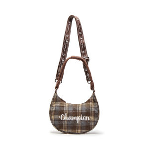 Champion | Túi Đeo Vai Lông Cừu Họa Tiết Caro Retro