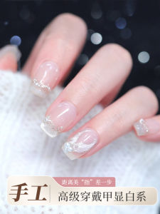 Handmade Wearable Short Nail Art Patches 2025 New Year Style Premium Medium Long Wearable Nail Tips Easy Application