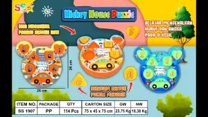 Mainan Edukasi Anak Mickey Mouse Puzzle Ada Motif Huruf dan Angka