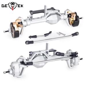Aluminum Brass Front Rear 4WS Portal Axle Complete Set for 1/10 RC Crawler Car UTB Capra Cheater Rigs LCG Chassis Upgrade