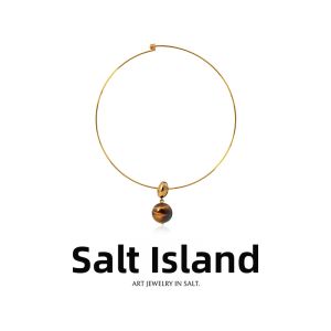 YANDAO | Auspicious Koi Tigers Eye Stone Gold Necklace