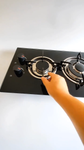 【Local Delivery+COD】Gas Flipped Cooktop Dual Stove – 2 Burner Built-in Gas Cooker – 3.3kw + 1.75kw – Pulse Ignition – Stainless Steel/Glass – For Kitchen Desktop Outdoor Camping – Pangluto sa Bahay at Labas
