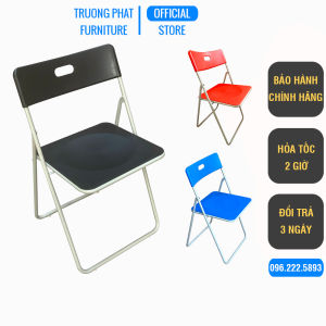 Ghế gấp Trường Phát G30 màu đen Nhựa cao cấp Khung thép sơn tĩnh điện ghế xếp gọn cao cấp