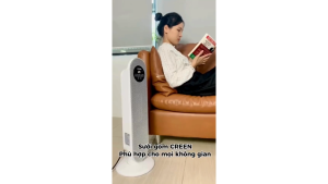 Máy Sưởi Gốm Cao Cấp CREEN CR-H79C Điều Khiển Núm Xoay Công Suất 2000W Tự Ngắt Khi Đổ Không Khô Da