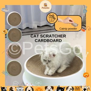 Replaceable Cat Scratcher Cardboard Bed Furniture Protection Cat Toy With Free Cat Grass Katil Kadbod Calar Mainan Kucing Tempat Tidur Kucing