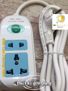 Ổ cắm điện đa năng ND-621 / ND-B50 có công tắc dây dài 2M – 3M tích hợp USB chống quá tải 1500W ổ điện gia đình