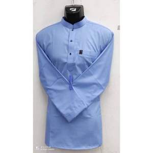 KURTA (S-3XL) 100% Cotton LENGAN PANJANG BERKOLAR