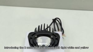 CPA 2COLOR LED OFF ROAD LIGHT WHITE/YELLOW SUARE-ROUND (11579)