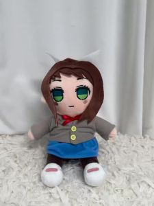 FumoFumo Monika Plush Doll Anime Peripheral Toy Doki Doki Literature Club Cartoon Doll Kid Toy Birthday Gift Home Decor