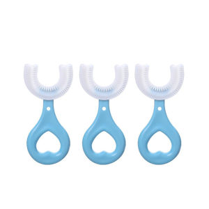 1/2/3/4pcs Kids Toothbrush for Training Teeing Silicone Bristles Massage Gums