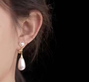Elegant Waterdrop Simple Pearl Clip On Earrings Charm Pendant Simulated Pearl Geometric No Pierced For Women Wedding Jewelry