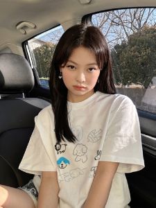 Pure Cotton White Half Sleeve T-Shirt Womens New Design Small Audience American Trendy Brand Cartoon Shoulder Length Top