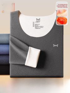MiiOW | Mens Thermal Underwear Set Fleece Lined Thickened Heating Seamless Cashmere Silk Antibacterial Autumn Clothes Pants Long Sleeve