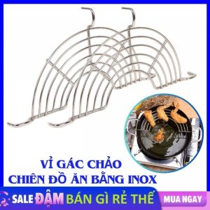 VỈ Gác Chảo Bằng INOX Chiên Rán Dầu Mỡ Xửng Hấp - Khay  Giá Đỡ Gác Chảo Chiên Rán Ráo Dầu Loại Dày - Vỉ Chiên Gáo Dầu -  Dụng Cụ Nhà Bếp Đa Năng  Để Kê Nồi Inox