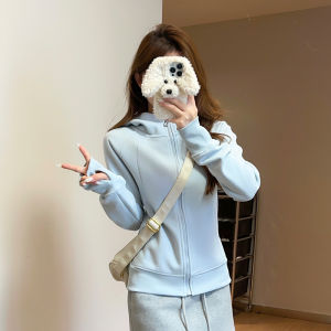 SUHUIQIAN | Tailored Slim Fit Drawstring Hoodie Sporty Thin Coat
