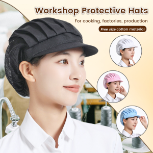 MaxPlus Work Hair Net Hat Dust-Proof Breathable Caps Kitchen Workshop Protective Hats