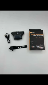 Solar LED Bike Tail Light USB Charging Bicycle Rear Light Waterproof Safety Warning Taillight for Outdoor Cycling