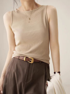 2024 New Womens Sleeveless Sport Vest Summer Elegant Inner Wear Base Shirt Outerwear Shoulder Strap Tank Top Tight Fit Style