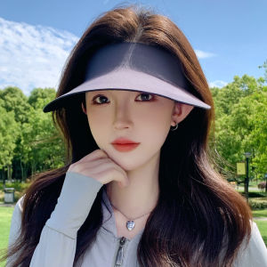 AOBAFEI | Fashionable Breathable Sun Protection Hat Empty Top Outdoor Versatile Summer Beach Womens Casual Style Flat Brim Travel Cap