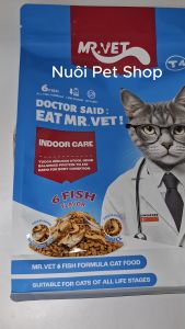 Thức ăn hạt Mrvet T4 1kg với 6 loại cá giúp sáng mắt giảm mùi chất thải dành cho mèo nuôi trong nhà