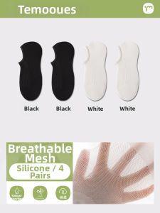 Breathable Anti-slip Invisible Boat Socks Cotton