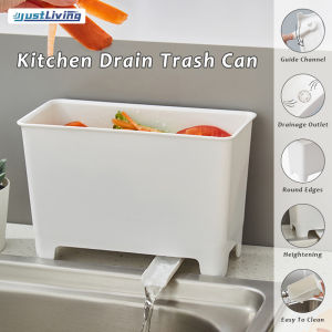 ชั้นวางตัวกรองสารตกค้างอาหาร 1ชิ้น ตะกร้าสะเด็ดน้ำที่เหลือ ผักถังขยะ แบบระบายน้ำได้ที่แขวนถังขยะ