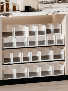 Plastic Kitchen Cabinet Organizer Box Home Storage Basket Toy Sorting Container Desktop Storage Case Simple Style Rectangular Box