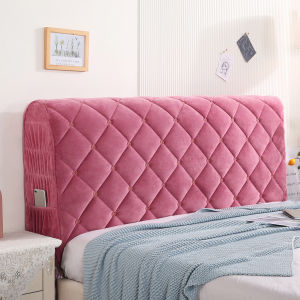 Bảo Hiểm Đầy Đủ Vỏ Bọc Đầu Giường Cotton Vải Bông Đầy Đầy Dày Dặn Mềm Vải Da Vòng Cung Giường Mặt Sau Bằng Gỗ Co Giãn Bảo Vệ Nắp Đầu Giường