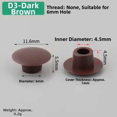 Decorative Nylon Plastic Hole Covers Screw Eyes round Plug Covers Ugly Spot Concealer Screw Cap Style Furniture Accessories