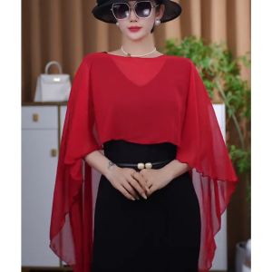 Khăn Choàng Lụa Mỏng Mùa Hè Cho Nữ Kiểu Dáng Đơn Giản Không Đều Cổ Điển Thời Trang Đa Năng Che Nắng Vải Voan