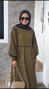 KV.GROSIR Gamis Dress JOVITA Ladycrush List Depan Dress Kondangan Viral Terbaru dan Termurah