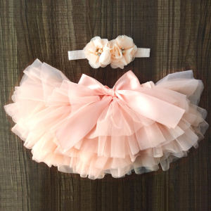 Princess Style Short Tulle Skirt for Baby Girls 0-36 Months Cotton Material Photography Outfit Baby Girls Half Skirt