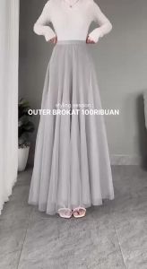 Sarah Outer Brokat Remaja Kekinian 2025 | brukat baju luaran/cardigan tile bordir mix brukat