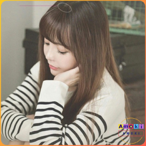 Amoki 3D Air Bangs Thin Air Bangs Air Bangs Fake Bangs Lady Bangs Wig Piece