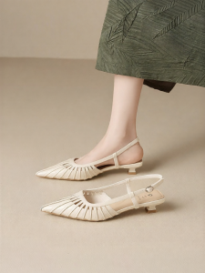 Josiny | Elegant French Pointed Toe Hollow-out Summer Sandals