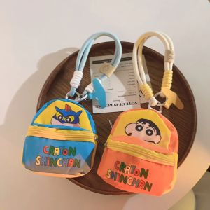Boys Girl Cartoon Crayon Shin-Chan Bag Mobile Phone Lanyard Wallet Earphone Case Storage Bag Cute Christmas Gift Smart Wallet
