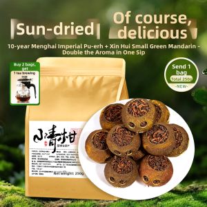 Aged Ten-Year-Plus New Town Mandarin Pu-erh Loose Tea for Self-Consumption