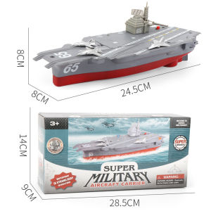 Simulation Electric Model Boat Toys for Kids Marine Aircraft Carrier Toy with Light&Sound gift toy 3Y+