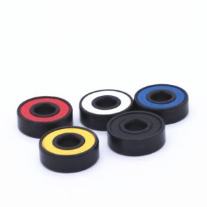 608RS ABEC-9 Skateboard 608-Color Scooter Bearings 8x22x7 MM 10Pcs 608 V RS Surface Black PA66 Cage 608 Ball Bearing 608-2RS